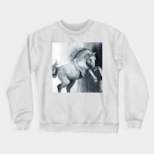 prancing horse in acrylic Crewneck Sweatshirt